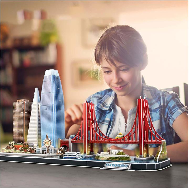 Actual product image Cubicfun 3d Puzzel City Line San Francisco LED (90 pieces)