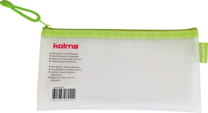 Actual product image Kolma Mesh bag zip pouch kiwi (23 x 11.5 cm, 1 x)