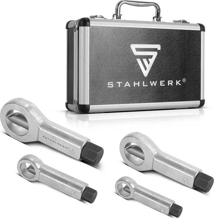 Produktbild Stahlwerk Mutternsprenger Set 9-36 mm 4-tlg Mutternlöser Mutternspalter Satz