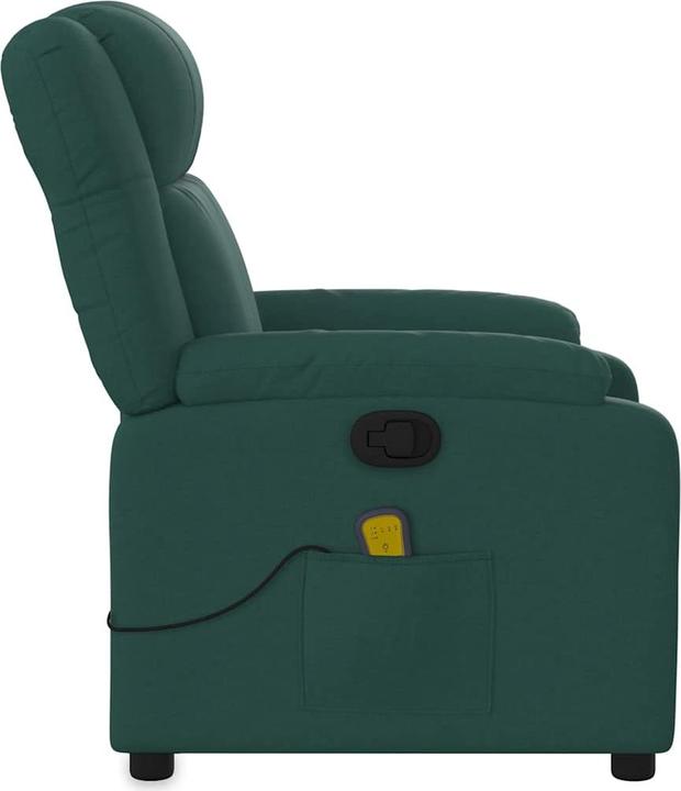 Image du produit VidaXL Fauteuil de massage vert foncé Tissu,Couleur : vert foncé,Matériaux