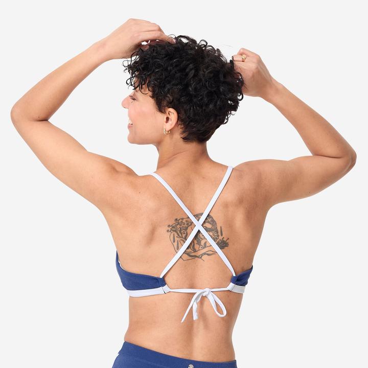 Image du produit Olaian Haut de maillot de bain surf brassière éponge Femme - Katy bleu (40, 42)