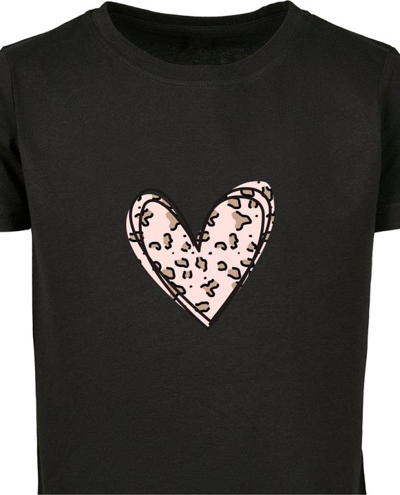 Actual product image Merchcode Valentines Day - Leopard Heart Short Sleeve Tee - 167991 (158, 164)