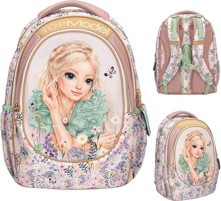 Immagine prodotto Top Model Topmodel - School Backpack SUMMER FEELING - Pastel Shades with Sage-Colored Details - 44x34x24 c... (19.60 l)