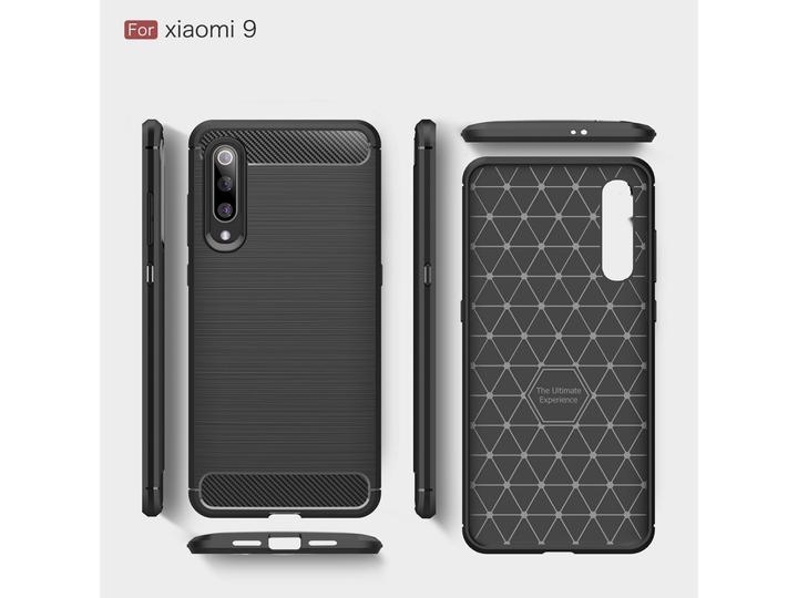 Produktbild Screenguard Xiaomi Mi 9 Hülle Carbon Brushed Soft TPU (Xiaomi Mi 9)