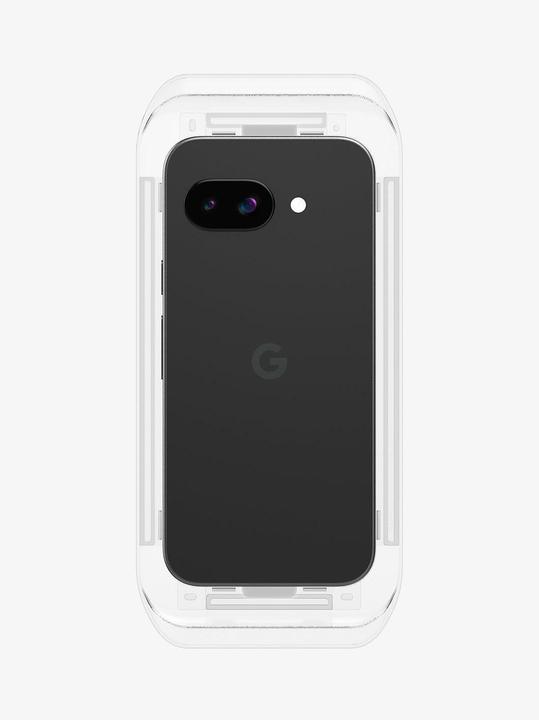 Immagine prodotto Spigen EZ Fit Gehärtetes Glas Clear Displayschutzfolie mit Einbaurahmen Google Pixel 9a (2 Pezzo/i, Google Pixel 9a)
