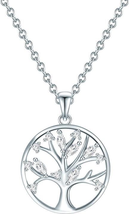 Immagine prodotto Rafaela Donata Catena da donna con albero della vita in argento Sterling Zirconia 40,0 cm di base + 5,0 cm di (Argento, 40 - 45 cm)