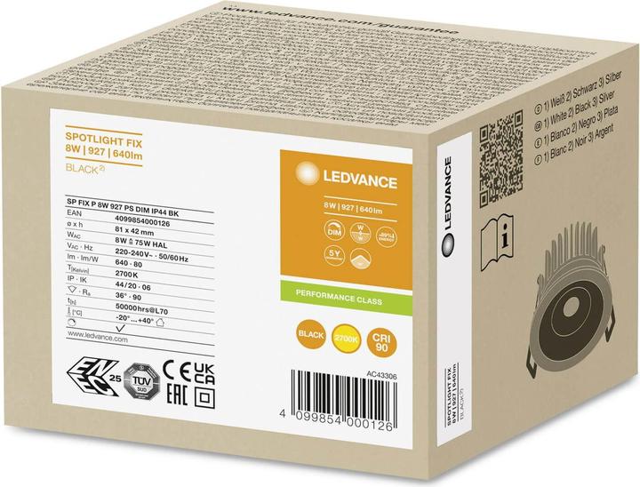 Image du produit Ledvance Spot encastré à LED (640 lm)