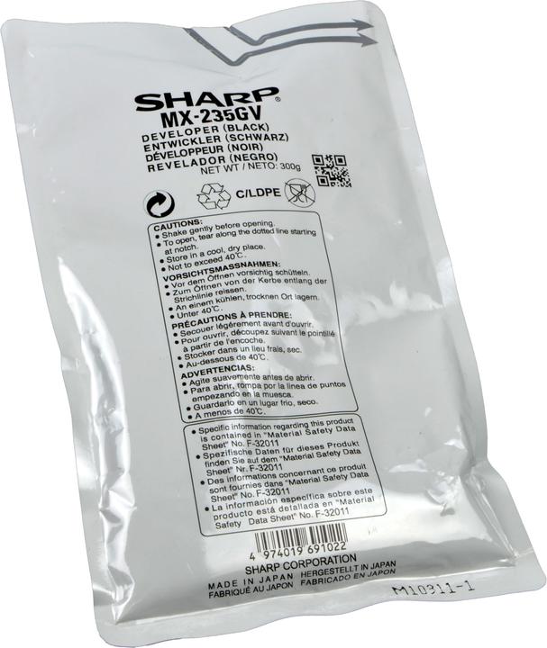 Actual product image Sharp Developer 50k PU 1 piece for AR-5618, -5620, -5623, MX-M182D, -M202, MX-M232D (FC)