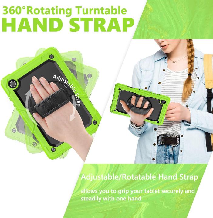 Produktbild Lobwerk 4in1 Tasche für Samsung Tab A8 X200 X206 10.5 Schutzhülle + Gestell Grün (X)