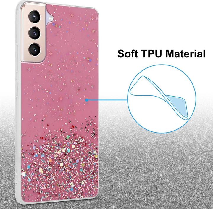 Actual product image Cadorabo TPU cover sparkling glitter (Samsung Galaxy S21+)