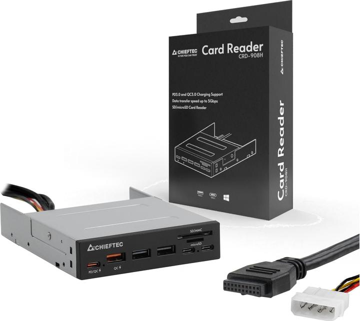 Actual product image Chieftec Card reader CRD-908H (19-pin)