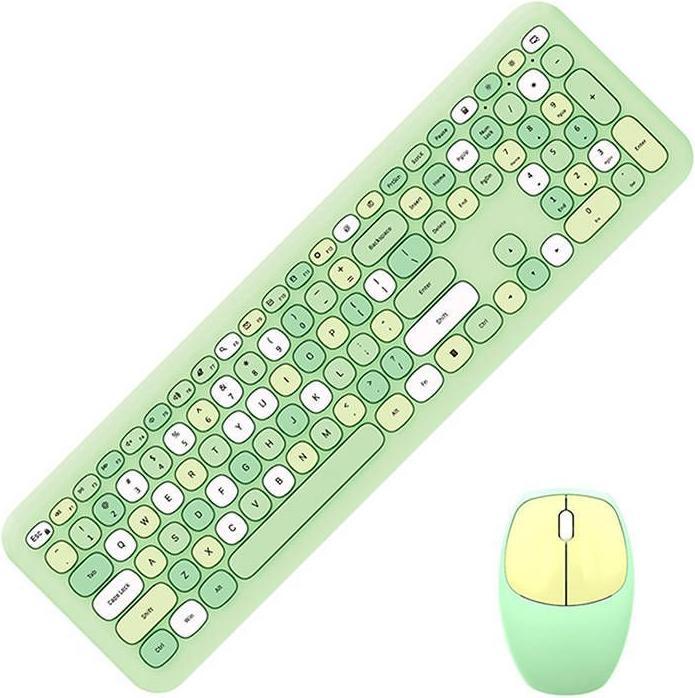 Productafbeelding Mofii Draadloos toetsenbord + muis set 666 2.4G (Groen) (NL, Bedraad)