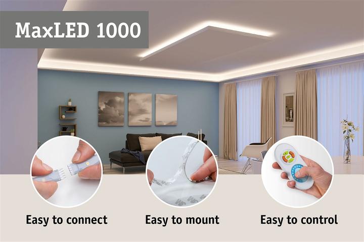 Image du produit Paulmann MaxLED 1000 Full-Line COB Stripe Set (Blanc chaud, 150 cm, Intérieur)