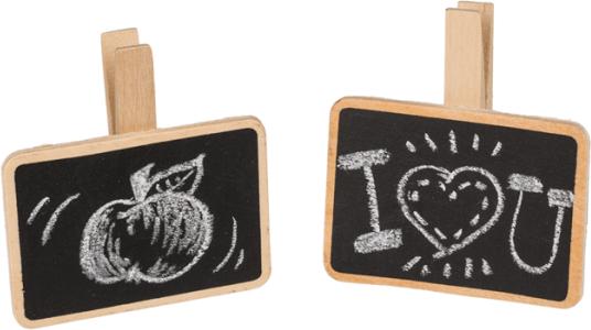 Image du produit Magni Tableau en bois Mini 7x7cm avec clip pour l'écriture (7 x 7 cm)