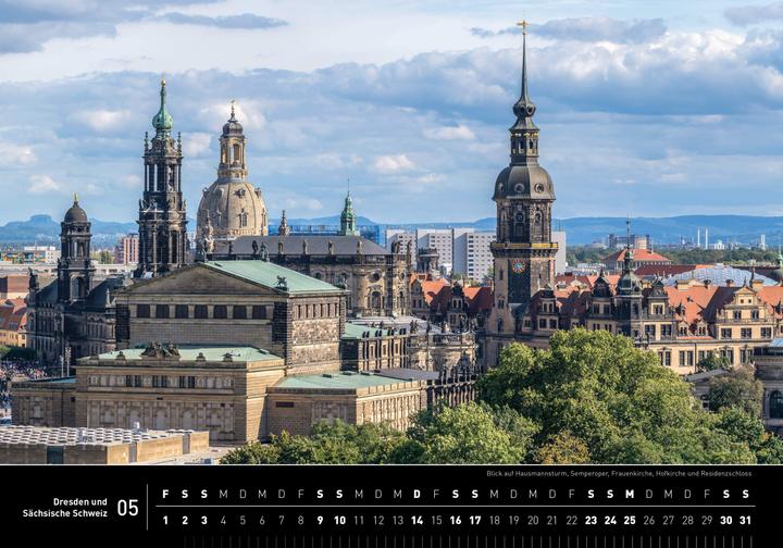 Produktbild Dresden und Sächsische Schweiz Premiumkalender 2026 (50 x 35 cm, Harter Einband, Deutsch)