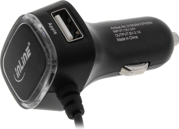 Actual product image InLine USB Car Charger Power Adapter