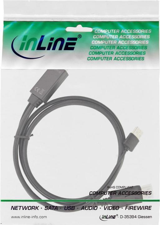 Immagine prodotto InLine HDMI (Typ A) — DisplayPort| USB A (10 m, HDMI, DisplayPort)
