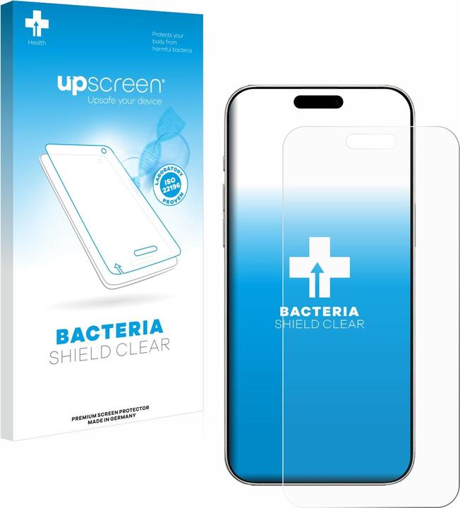 Produktbild upscreen Schutzfolie Displayschutz Displayschutzfolie Folie Klar antibakteriell (1 Stück, Apple iPhone 16 Plus)