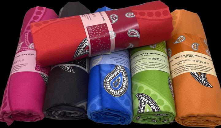 Produktbild Industyle Design Glarnerdesign Mikrofaser Sporttuch / Strandtuch /Badetuch Paisley pink (160 x 75 cm)