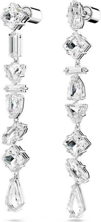 Immagine prodotto Swarovski Orecchini Mesmera a goccia di vari tagli, lunghi e bianchi (Metallo Swarovski)