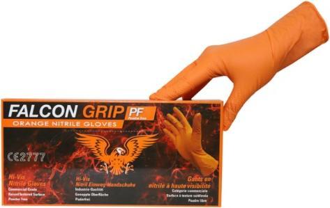 Actual product image Manser HWC 100 disposable nitrile gloves "FALCON GRIP" - orange - size XL (XL)