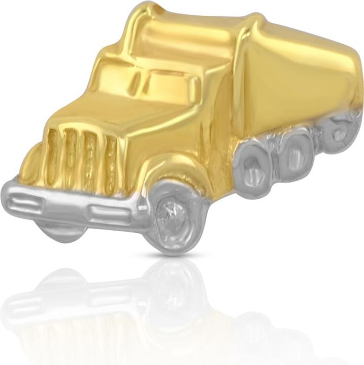 Image du produit Muau Boucles d'oreilles simples en or bicolore jaune/blanc 750, 7x11mm (750, Or blanc, Or jaune 18 carats)