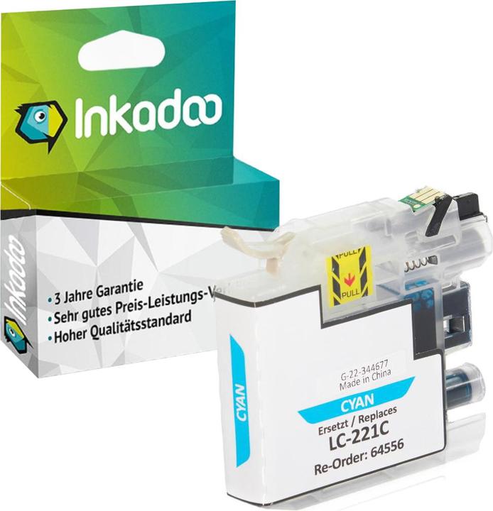 Image du produit Inkadoo Encre compatible pour Brother LC-221 (C)