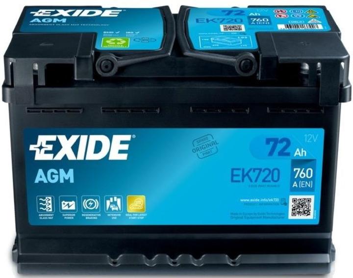 Immagine prodotto Exide EK720 (12 V, 72 Ah, 760 A)