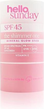 Immagine prodotto Hello sunday The Shimmer One Mineral Glow Stick SPF 45 con Acido Ialuronico (Crema solare viso, SPF 45)