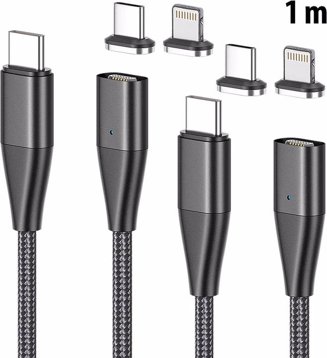 Produktbild Callstel 2er-Set magnetisches USB-C-Schnell-Ladekabel (1 m)