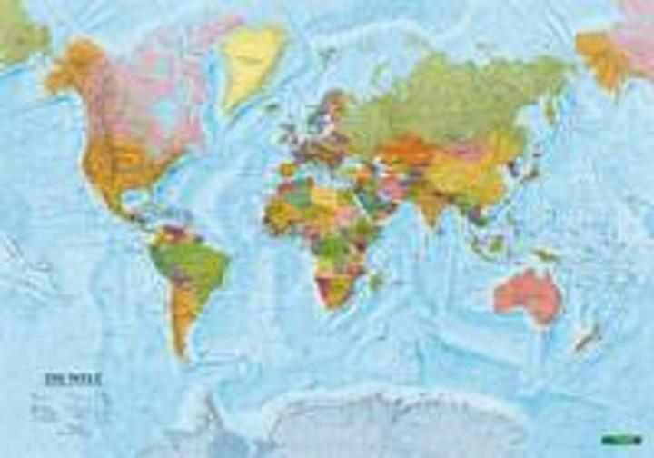 Produktbild Die Welt deutsch Poster 1 : 40.000.000. Plano in Rolle 40000000