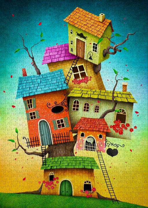 Produktbild Enjoy Puzzle ENJOY-2119 - Fairy Tale Houses, Puzzle, 1000 Teile (1000 Teile)