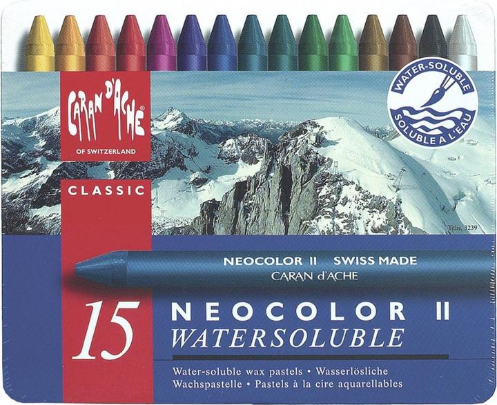 Immagine prodotto Caran d'Ache Neocolor II Aquarelle Metallschachtel (Multicolore, 15 x)
