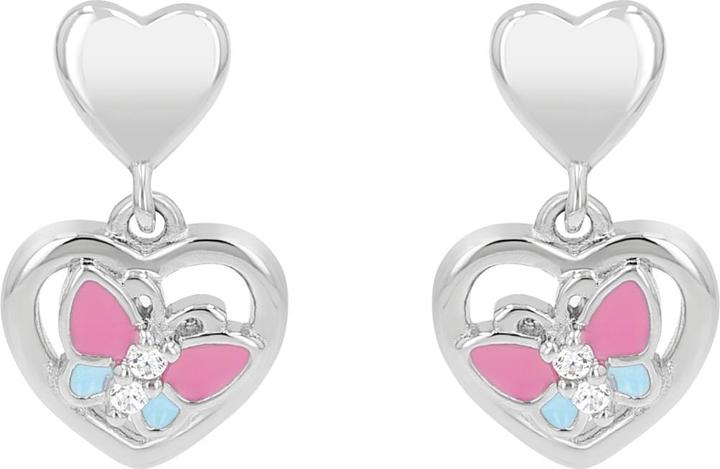 Image du produit Prinzessin Lillifee Ohrschmuck für Mädchen, 925 Sterling Silber, Zirkonia synth. | Herz (Argent 925)
