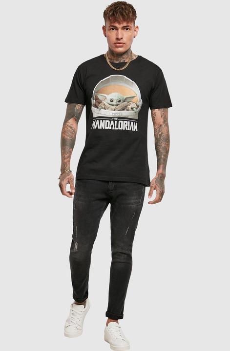 Immagine prodotto Mister Tee Maglietta Baby Yoda con logo mandaloriano (XL)