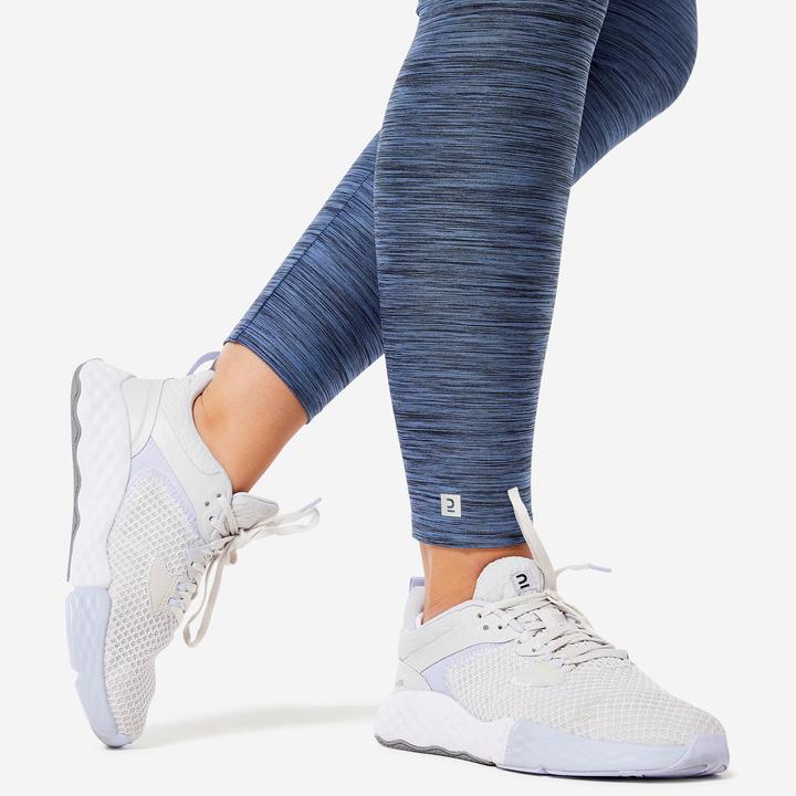 Produktbild Domyos Leggings Damen - FTI 100 blaumeliert