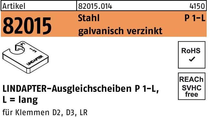 Productafbeelding Lindapter Shim R 82015 GTW 40 P1 M 10 / 5.0 Gegalvaniseerd staal