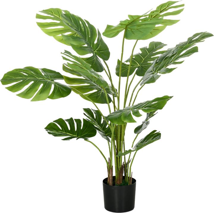Produktbild Homcom Künstliche Monstera-Pflanze mit Blumentopf (120 cm)