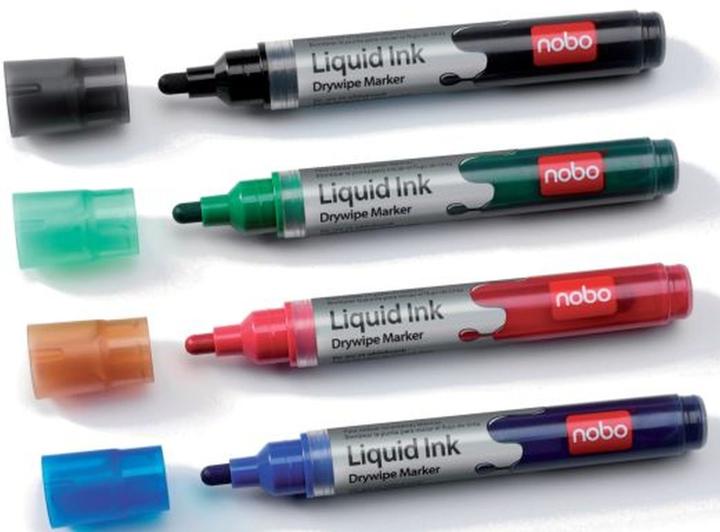 Actual product image Nobo 1902408 Whiteboard marker (Multicoloured, 3 mm, 4 x)