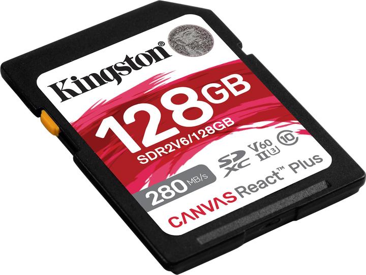 Immagine prodotto Kingston Canvas React Plus (128 GB, SDXC, U3, UHS-II)
