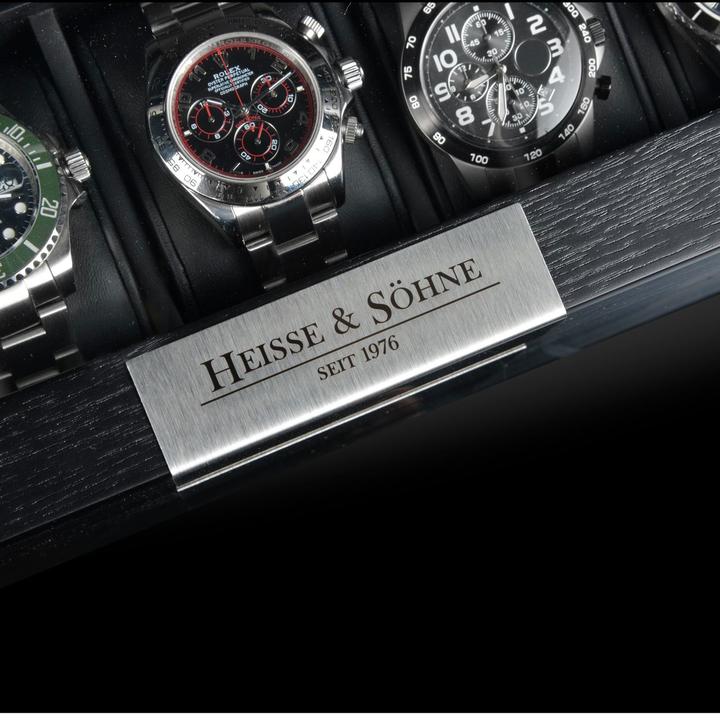 Actual product image Heisse & Söhne Watch box Monteray 5 Ash - Black Silk Matt