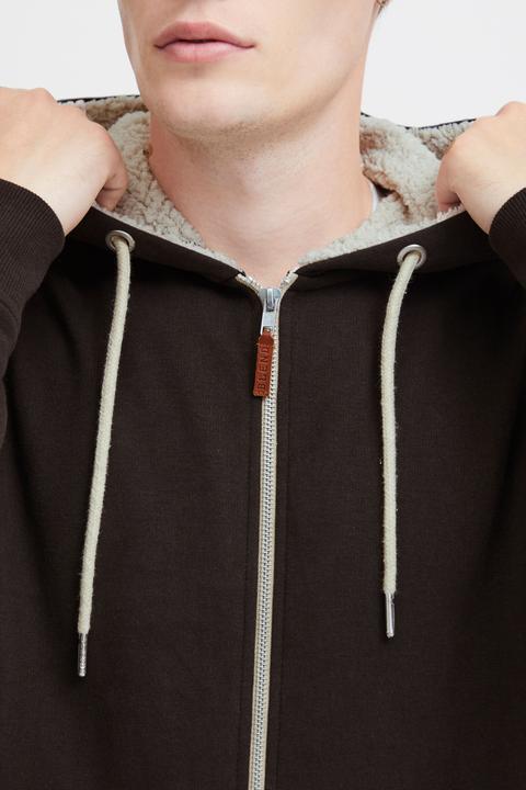Actual product image Blend Hulker Teddy Men's Zip Up Sweater Zipper Jacket With Teddy Fleece With Hood With Teddy Fur Lin (XXL)