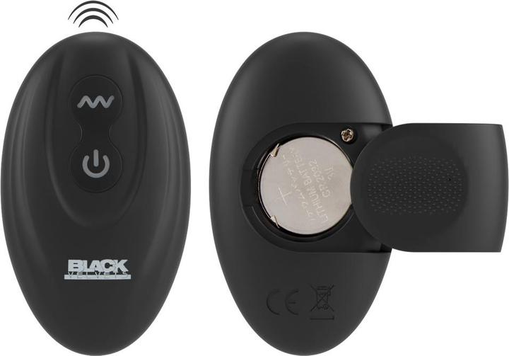 Produktbild Black Velvets Cock ring with RC butt plug (2.60 cm)