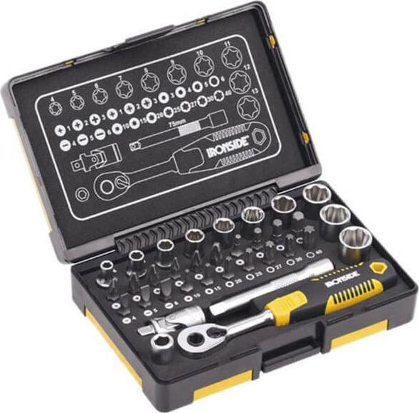 Ironside Clé à douille avec embout, 34 pièces (4 mm, 10 mm, 11 mm, 5 mm, 13 mm, 12 mm, 7 mm, 6 mm, 8 mm, 9 mm)