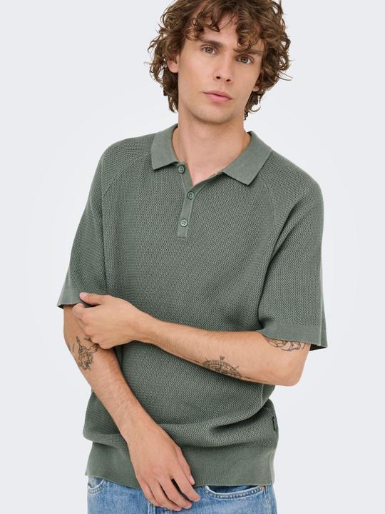 Actual product image Only & Sons ONSJAMES Gestricktes Poloshirt Polo (XS)