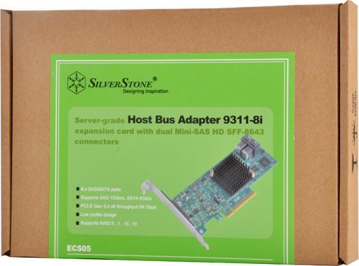 Image du produit Silverstone SST-ECS05 RAID-Contr. PCIe x8 pour 8x SAS/SATA (9311-8i)