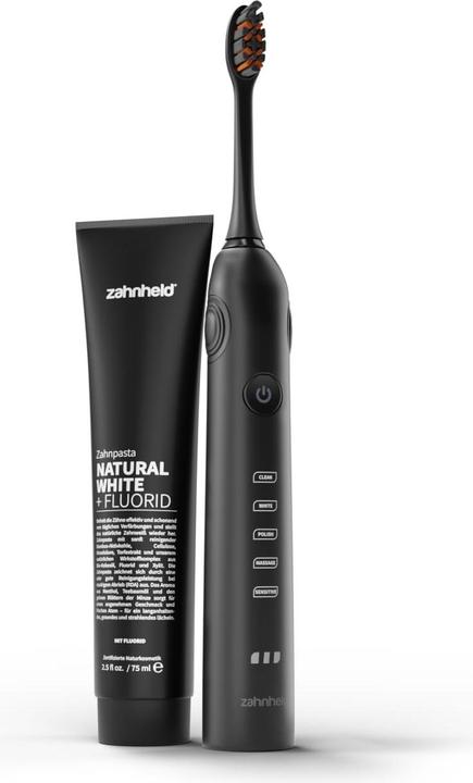 Produktbild Zahnheld Schallzahnbürste & Natural White Schwarz (Schallzahnbürste)
