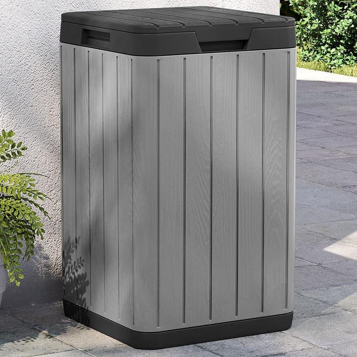 Produktbild VidaXL Outdoor-Mülltonne Grau 38x38x65 cm PP,Farbe: Grau (80 l)
