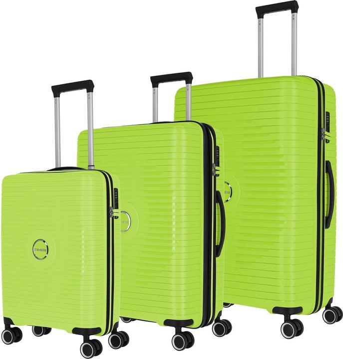 Travelite Orbita 4 Rollen Kofferset 3-teilig mit Dehnfalte (208 l, XL (ab 115l))