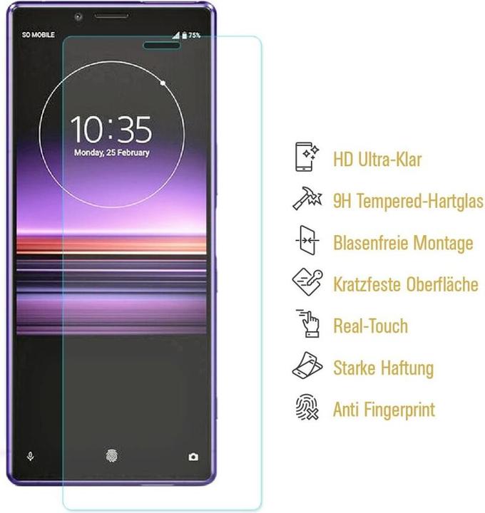 Actual product image Protectorking 3x real tempered 9H armoured glass 3D CLEAR (3 Piece, Sony Xperia 1)